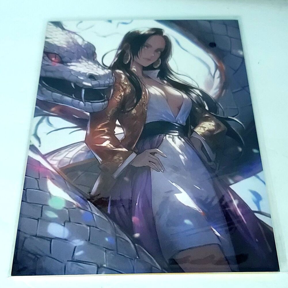 Boa Hancock Dragon One Piece #069 Double-sided Art Size A4 8" x 11" Waifu Card
